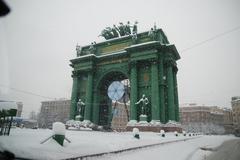 Kirovsky District, St Petersburg, Russia panoramic view