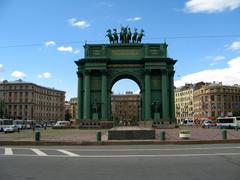 Narva Triumphal Gate in Saint Petersburg, Russia