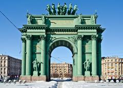 Narva Triumphal Arch in Saint Petersburg, Russia