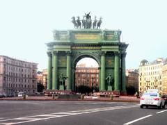 Narva Triumphal Arch in Stachek Square