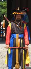 History actor in traditional Korean costume in Seoul, August 2007