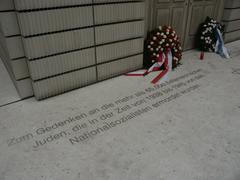 Memorial inscription for Austrian Jewish victims of the Holocaust at Judenplatz in Vienna, 2004