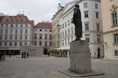 Gotthold Ephraim Lessing monument at Judenplatz in Vienna