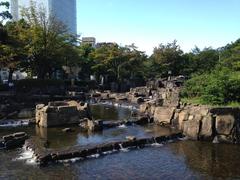 fountain in Los Angeles Square of Hisaya-Odori Park