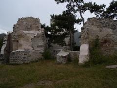 Burgruine Mödling castle ruins under a clear sky