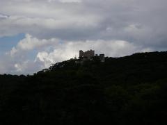 Ruins of Mödling Castle surrounded by greenery