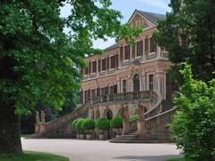 Schloss Favorite view from the garden in Rastatt, Baden-Württemberg, Germany