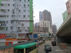 view of Tsuen Wan District from KMB bus 290X in December 2023