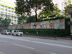 Historical Artwork at the playground in Sheung Kwai Chung