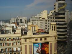 Busy Callao Square with Gran Vía in Madrid