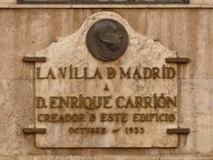 Edificio Carrión plaque in Madrid