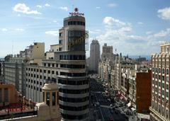 Gran Vía in Madrid from Plaza del Callao