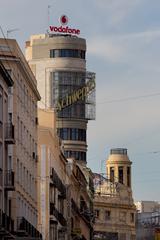 Puerta del Sol view Preciados Street Edificio Carrión Gran Vía Cine Callao Callao Square Madrid Spain