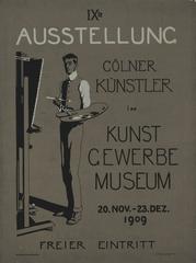 1904 poster for the 9th Exhibition of Cologne Artists at the Museum of Applied Arts Cologne by August L. M. Neven Du Mont