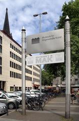 Museum für Angewandte Kunst entrance sign in Köln