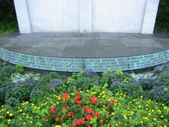 Berlin Airlift Monument inscription in Berlin-Tempelhof