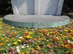 Inscription at the base of the Airlift Memorial at former Flughafen Tempelhof in Berlin