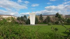 Luftbrueckendenkmal monument with surrounding park in Frankfurt