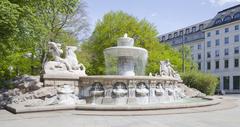 Wittelsbacher Fountain in Lenbachplatz, Munich, Germany