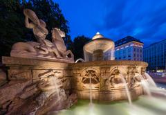 Wittelsbacher Fountain at Lenbach Square, Munich, Germany