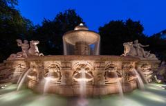 Wittelsbacher Fountain at Lenbach Square in Munich, Germany