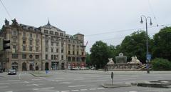 Lenbachplatz and Wittelsbacher Fountain in Munich