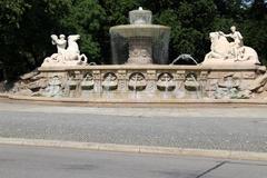 Wittelsbach fountain in Munich's Altstadt at Lenbachplatz