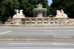 Wittelsbach Fountain at Lenbachplatz in Munich