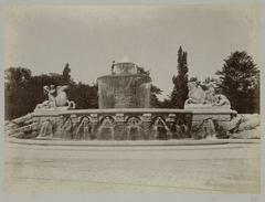 Fountain with mythical figures riding horses and bulls in Munich