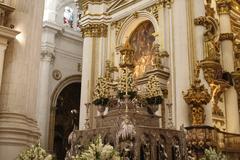 Corpus Christi procession in Granada with a 16th-20th century monstrance