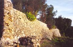 the old south wall of Villa Argentina