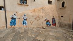 Historic mural in Palma de Mallorca, showcasing the island's heritage