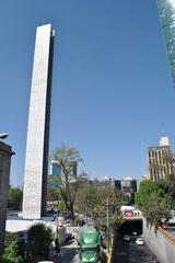 Estela de Luz on Paseo de la Reforma at night