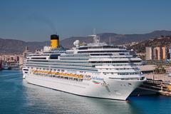 Costa Fascinosa cruise ship docked at Malaga, Spain