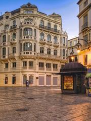 Plaza de Félix Sáenz in Málaga early in the morning