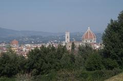 Boboli Gardens with Santa Maria del Fiore, Giotto's Bell Tower, and Brunelleschi's Dome in Florence