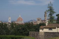 Panorama of Florence featuring Boboli Gardens, Santa Maria del Fiore, Giotto's Bell Tower, and Brunelleschi's Dome