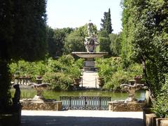 Giardino di Boboli landscape view with statues and greenery