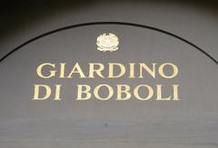 Firenze Giardini di Boboli sign