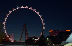 High Roller in Las Vegas at night