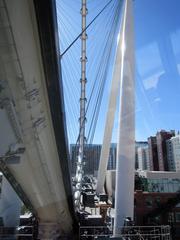 High Roller Ferris wheel on the Las Vegas Strip in Paradise, Nevada viewed from inside a capsule