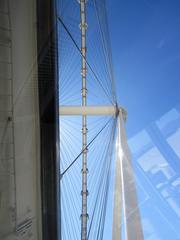 View from inside a capsule of the High Roller Ferris wheel on the Las Vegas Strip