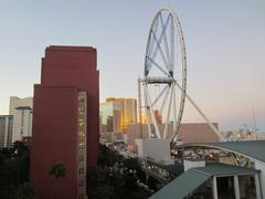 Construction progress on High Roller Ferris Wheel in Las Vegas