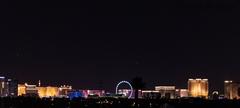 Las Vegas Strip at night from six miles away