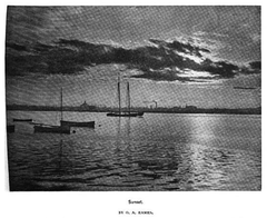 sunset view captured by O.A. Eames in 1893