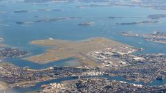 Aerial view of Boston during a flight