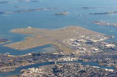 Aerial view of Boston during flight from Toronto to Boston