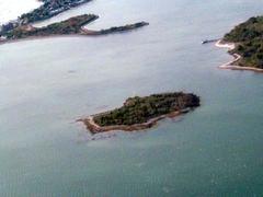 Aerial view of Slate Island in October 2014