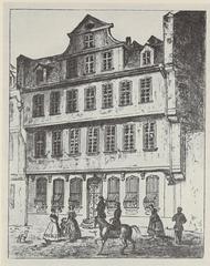 1844 depiction of the Goethe House in Frankfurt am Main