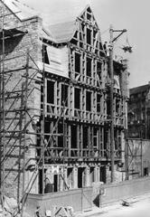 Reconstruction of Goethe House in Frankfurt, May 1949, showing the building in raw condition